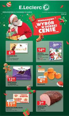 Leclerc - gazetka promocyjna Oferta E.Leclerc I Mikołajkowy wybór w dobrej cenie od wtorku 25.11 do niedzieli 07.12