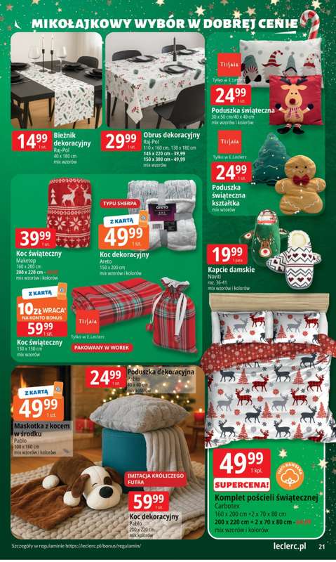 Leclerc - gazetka promocyjna Oferta E.Leclerc I Mikołajkowy wybór w dobrej cenie od wtorku 25.11 do niedzieli 07.12 - strona 21