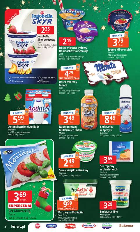 Leclerc - gazetka promocyjna Oferta E.Leclerc I Mikołajkowy wybór w dobrej cenie od wtorku 25.11 do niedzieli 07.12 - strona 2