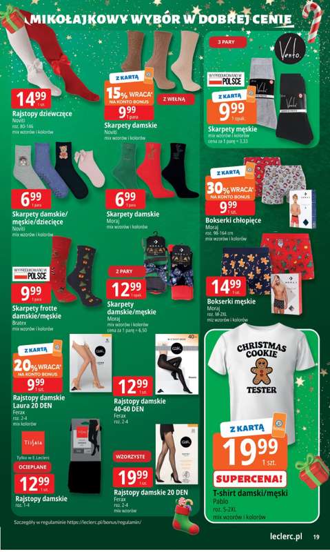 Leclerc - gazetka promocyjna Oferta E.Leclerc I Mikołajkowy wybór w dobrej cenie od wtorku 25.11 do niedzieli 07.12 - strona 19