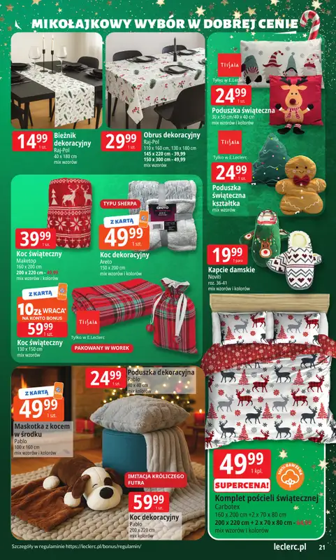 Leclerc - gazetka promocyjna Oferta E.Leclerc I Mikołajkowy wybór w dobrej cenie od wtorku 25.11 do niedzieli 07.12 - strona 21