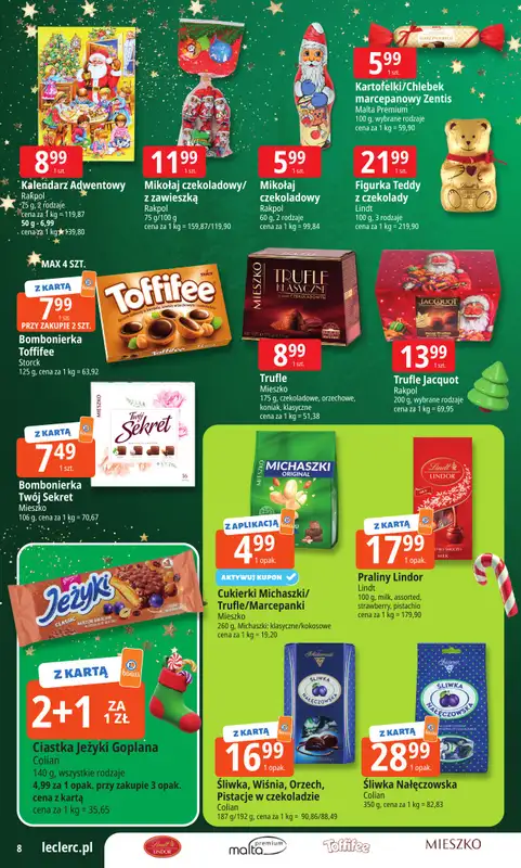 Leclerc - gazetka promocyjna Oferta E.Leclerc I Mikołajkowy wybór w dobrej cenie od wtorku 25.11 do niedzieli 07.12 - strona 8