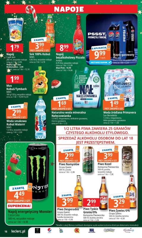 Leclerc - gazetka promocyjna Oferta E.Leclerc I Mikołajkowy wybór w dobrej cenie od wtorku 25.11 do niedzieli 07.12 - strona 16