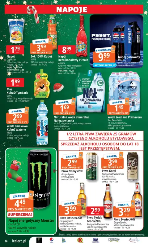 Leclerc - gazetka promocyjna Oferta E.Leclerc I Mikołajkowy wybór w dobrej cenie od wtorku 25.11 do niedzieli 07.12 - strona 16