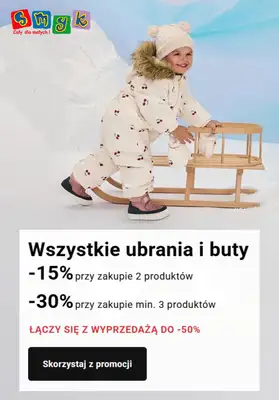 Smyk - gazetka promocyjna Do -30% wszystkie ubrania i buty od piątku 21.11 do poniedziałku 24.11