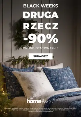 home&you - gazetka promocyjna Druga rzecz -90% BLACK WEEKS od piątku 21.11 do środy 26.11