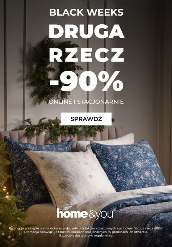 home&you - gazetka promocyjna Druga rzecz -90% BLACK WEEKS od piątku 21.11 do środy 26.11