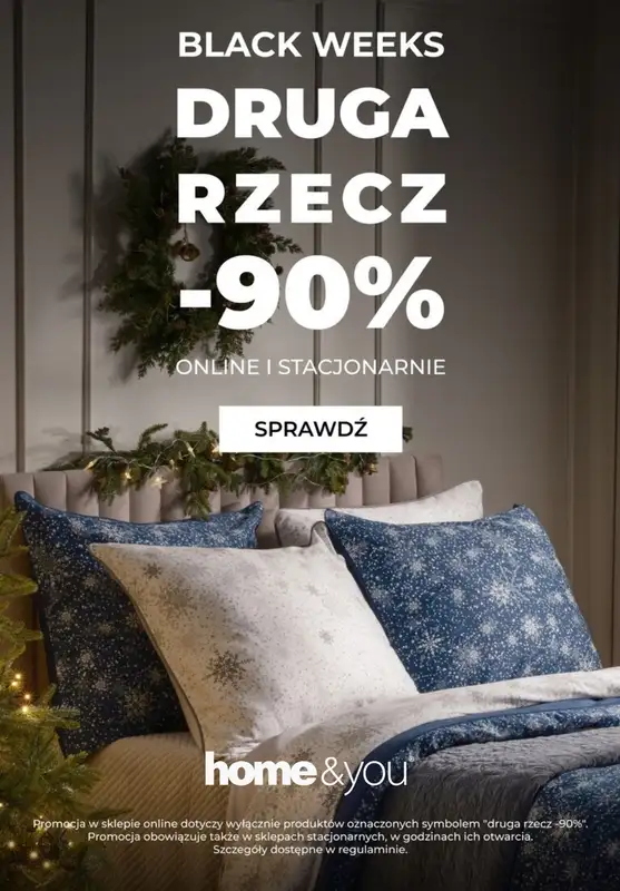 home&you - gazetka promocyjna Druga rzecz -90% BLACK WEEKS od piątku 21.11 do środy 26.11