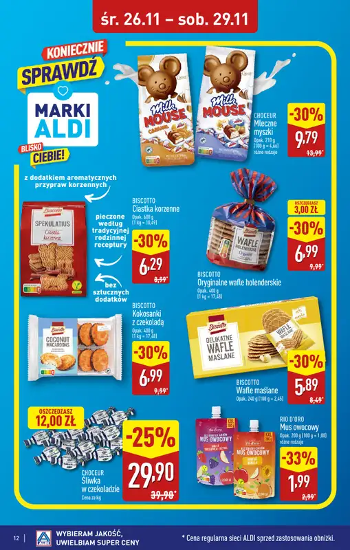 Aldi - gazetka promocyjna TARNOBRZEG: WIELKIE OTWARCIE już w środę: 26.11! od środy 26.11 do soboty 29.11 - strona 12