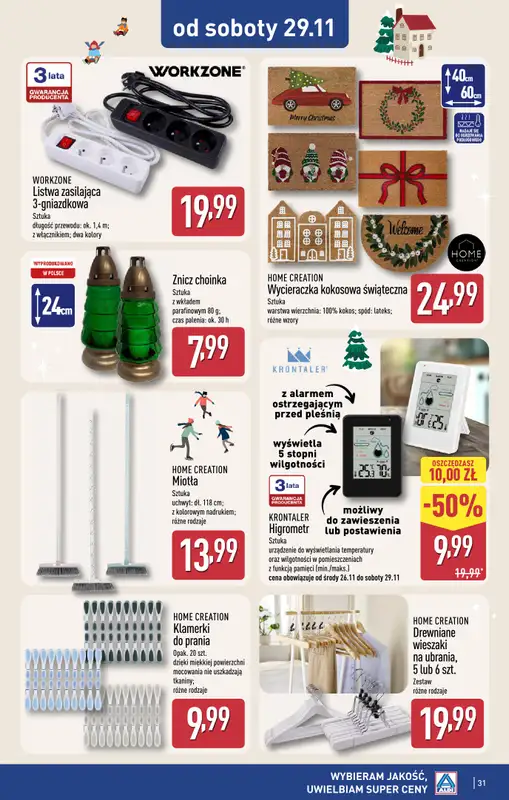 Aldi - gazetka promocyjna TARNOBRZEG: WIELKIE OTWARCIE już w środę: 26.11! od środy 26.11 do soboty 29.11 - strona 31