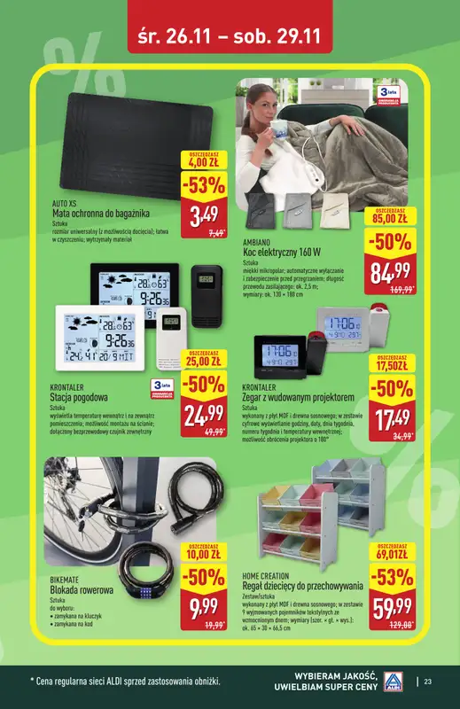 Aldi - gazetka promocyjna TARNOBRZEG: WIELKIE OTWARCIE już w środę: 26.11! od środy 26.11 do soboty 29.11 - strona 25