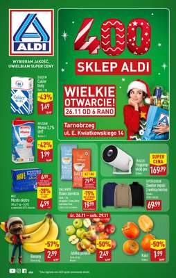 Aldi - gazetka promocyjna TARNOBRZEG: WIELKIE OTWARCIE już w środę: 26.11! od środy 26.11 do soboty 29.11