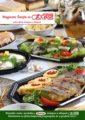 Społem - Blisko i Korzystnie - gazetka promocyjna Magiczne Święta z PSS Kalisz od piątku 21.11 do poniedziałku 15.12