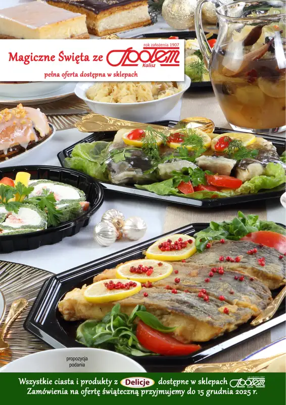Społem - Blisko i Korzystnie - gazetka promocyjna Magiczne Święta z PSS Kalisz od piątku 21.11 do poniedziałku 15.12