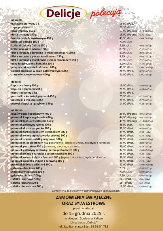 Społem - Blisko i Korzystnie - gazetka promocyjna Oferta Świąteczno-Sylwestrowa PSS Kalisz od piątku 21.11 do poniedziałku 15.12 - strona 2