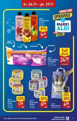 Aldi - gazetka promocyjna ŁÓDŹ: WIELKIE OTWARCIE już w środę: 26.11! od środy 26.11 do soboty 29.11 - strona 15