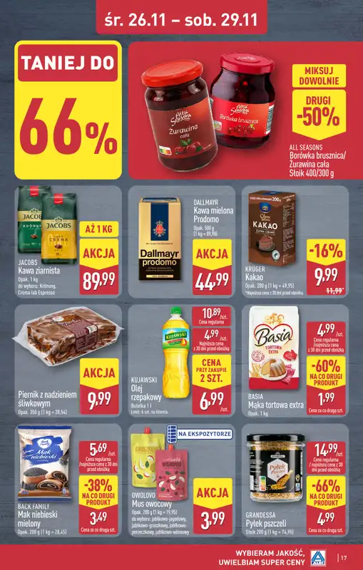 Aldi - gazetka promocyjna ŁÓDŹ: WIELKIE OTWARCIE już w środę: 26.11! od środy 26.11 do soboty 29.11 - strona 17