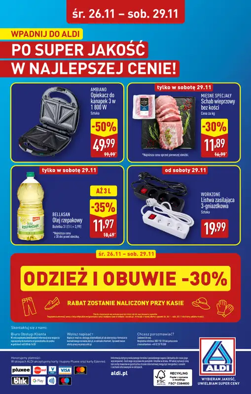 Aldi - gazetka promocyjna ŁÓDŹ: WIELKIE OTWARCIE już w środę: 26.11! od środy 26.11 do soboty 29.11 - strona 32