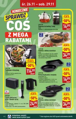 Aldi - gazetka promocyjna WAŁCZ: WIELKIE OTWARCIE już w środę: 26.11! od środy 26.11 do soboty 29.11 - strona 22