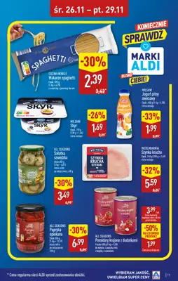 Aldi - gazetka promocyjna WAŁCZ: WIELKIE OTWARCIE już w środę: 26.11! od środy 26.11 do soboty 29.11 - strona 11