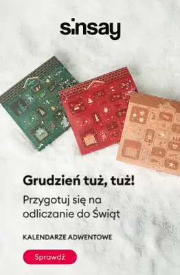 Sinsay - gazetka promocyjna Kalendarze adwentowe od soboty 22.11 do niedzieli 30.11