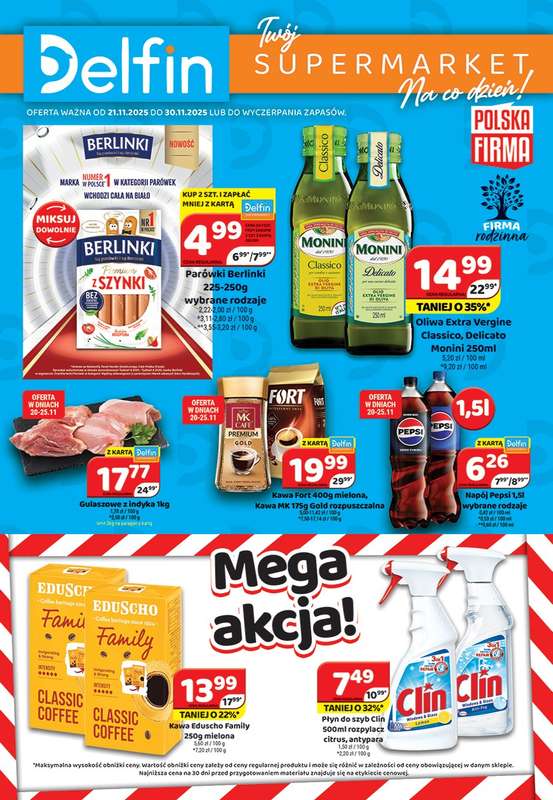 Delfin - gazetka promocyjna Gazetka od piątku 21.11 do niedzieli 30.11