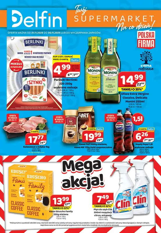 Delfin - gazetka promocyjna Gazetka od piątku 21.11 do niedzieli 30.11