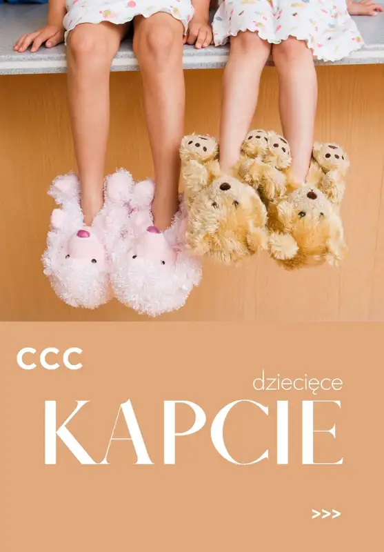CCC - gazetka promocyjna Kapcie dziecięce od 49,99 zł od niedzieli 23.11 