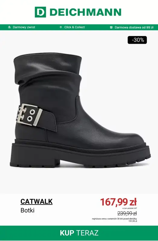 Deichmann - gazetka promocyjna Specjalna oferta na botki od piątku 21.11 do niedzieli 30.11 - strona 3