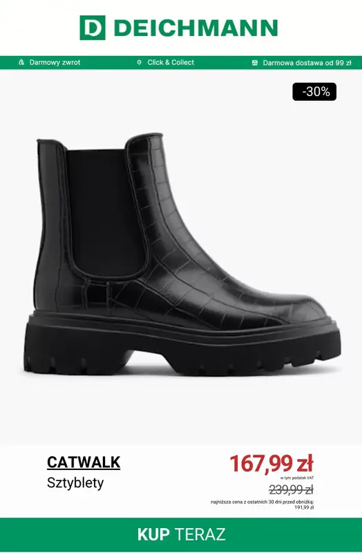 Deichmann - gazetka promocyjna Specjalna oferta na botki od piątku 21.11 do niedzieli 30.11 - strona 7