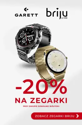 Briju - gazetka promocyjna -20% na zegarki od niedzieli 23.11 do środy 31.12