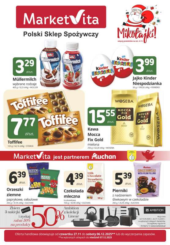 Marketvita - gazetka promocyjna Gazetka od czwartku 27.11 do soboty 06.12