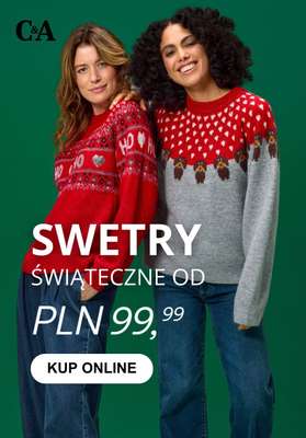 Prezenty - gazetka promocyjna C&A | Swetry świąteczne od 99,99 zł od piątku 21.11 