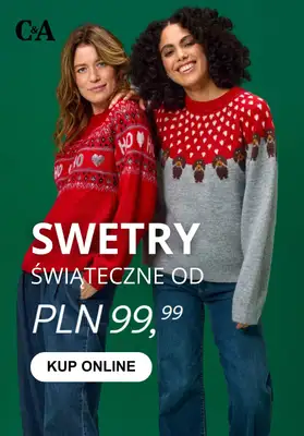 Prezenty - gazetka promocyjna C&A | Swetry świąteczne od 99,99 zł od piątku 21.11 