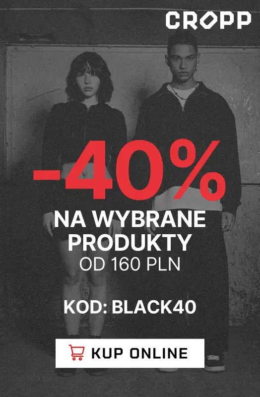 Cropp - gazetka promocyjna BLACK DROP! -40% na wybrane produkty od 160 PLN od piątku 21.11 do czwartku 27.11