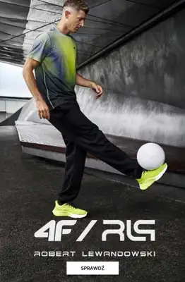 4F - gazetka promocyjna Nowa limitowana kolekcja 4F x Robert Lewandowski od soboty 22.11 