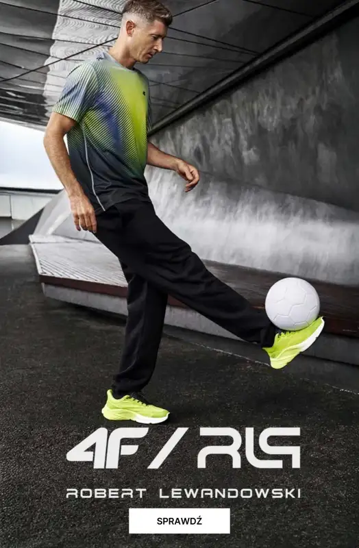 4F - gazetka promocyjna Nowa limitowana kolekcja 4F x Robert Lewandowski od soboty 22.11 