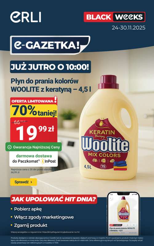 Erli - gazetka promocyjna Black Weeks – Elektronika i Małe AGD – BESTSELLERY tygodnia! od poniedziałku 24.11 do niedzieli 30.11