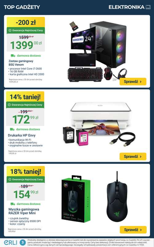 Erli - gazetka promocyjna Black Weeks – Elektronika i Małe AGD – BESTSELLERY tygodnia! od poniedziałku 24.11 do niedzieli 30.11 - strona 3