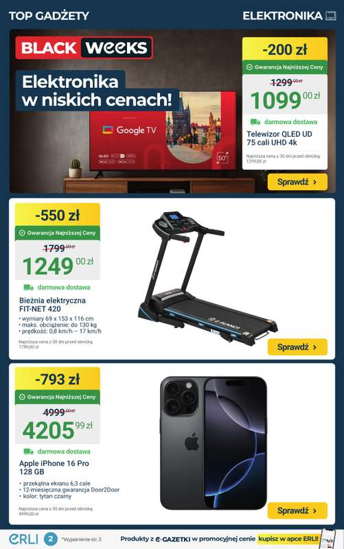 Erli - gazetka promocyjna Black Weeks – Elektronika i Małe AGD – BESTSELLERY tygodnia! od poniedziałku 24.11 do niedzieli 30.11 - strona 2