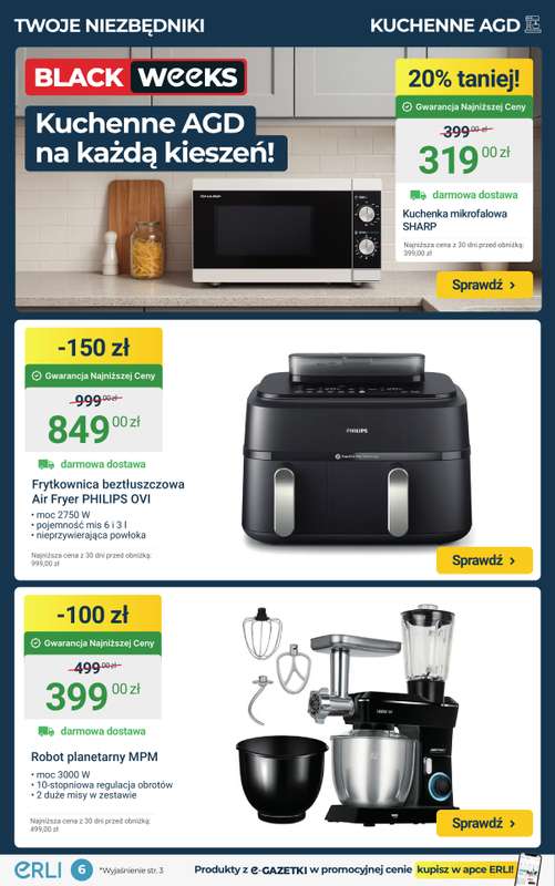 Erli - gazetka promocyjna Black Weeks – Elektronika i Małe AGD – BESTSELLERY tygodnia! od poniedziałku 24.11 do niedzieli 30.11 - strona 6