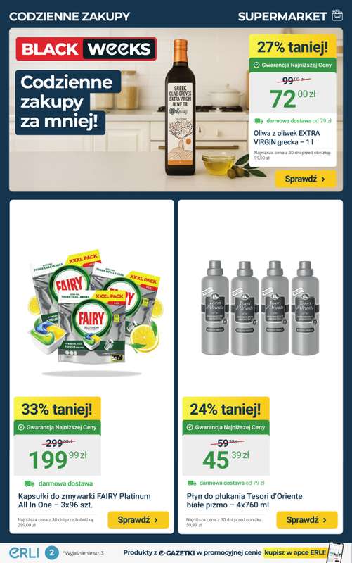 Erli - gazetka promocyjna Black Weeks – Codzienne zakupy w super cenach! od poniedziałku 24.11 do niedzieli 30.11 - strona 2