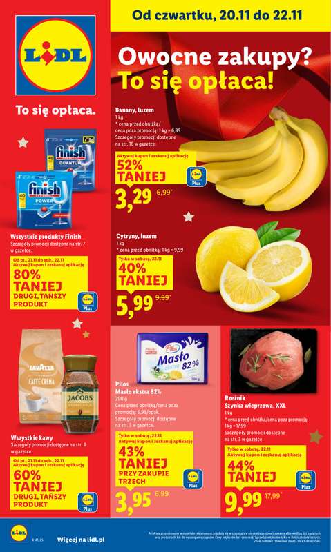 Lidl - gazetka promocyjna Oferta od czwartku od czwartku 20.11 do soboty 22.11