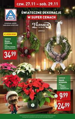 Aldi - gazetka promocyjna Świąteczne dekoracje w super cenach! od czwartku 27.11 do soboty 29.11