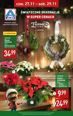 Aldi - gazetka promocyjna Świąteczne dekoracje w super cenach! od czwartku 27.11 do soboty 29.11