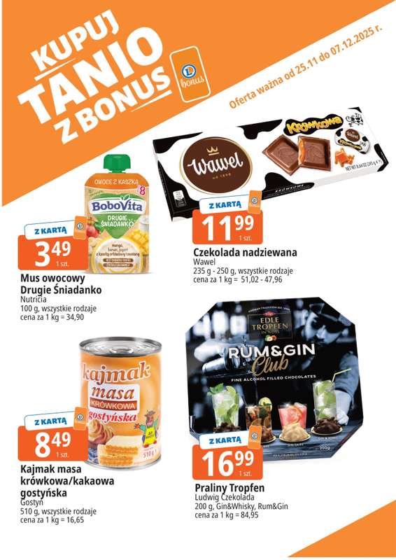 Leclerc - gazetka promocyjna Oferta E.Leclerc I Bonus skanujesz, kasę zyskujesz od wtorku 25.11 do niedzieli 07.12 - strona 8