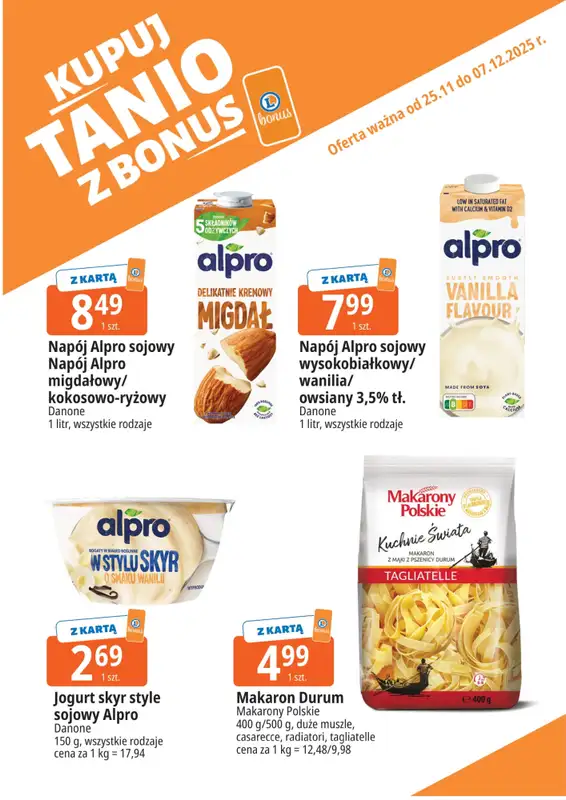 Leclerc - gazetka promocyjna Oferta E.Leclerc I Bonus skanujesz, kasę zyskujesz od wtorku 25.11 do niedzieli 07.12 - strona 4