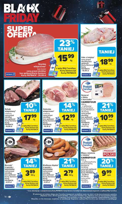 Carrefour - gazetka promocyjna Gazetka Carrefour od poniedziałku od poniedziałku 24.11 do soboty 29.11 - strona 10