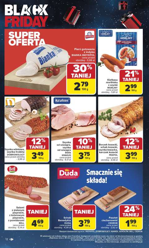 Carrefour - gazetka promocyjna Gazetka Carrefour od poniedziałku od poniedziałku 24.11 do soboty 29.11 - strona 12