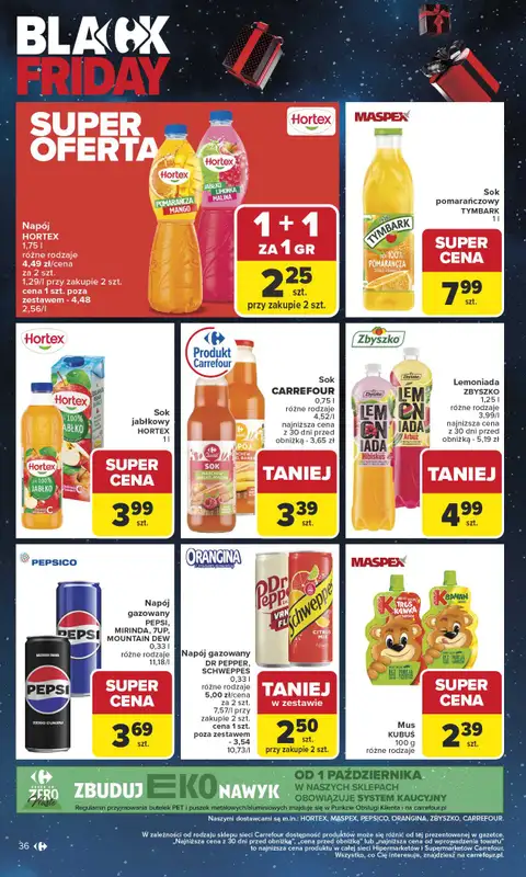Carrefour - gazetka promocyjna Gazetka Carrefour od poniedziałku od poniedziałku 24.11 do soboty 29.11 - strona 36